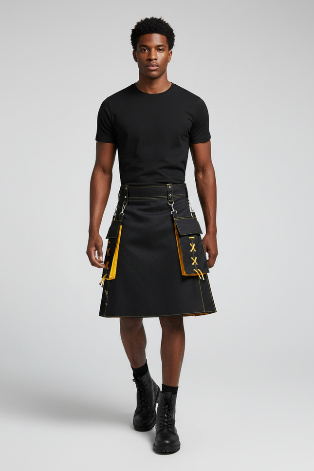 Jupe Homme Poches Contrastées Décontractée