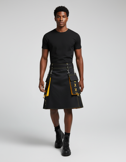 Jupe Homme Poches Contrastées Décontractée