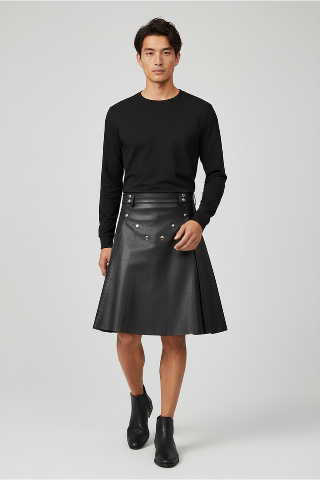 Jupe Homme Kilt Similicuir Chic