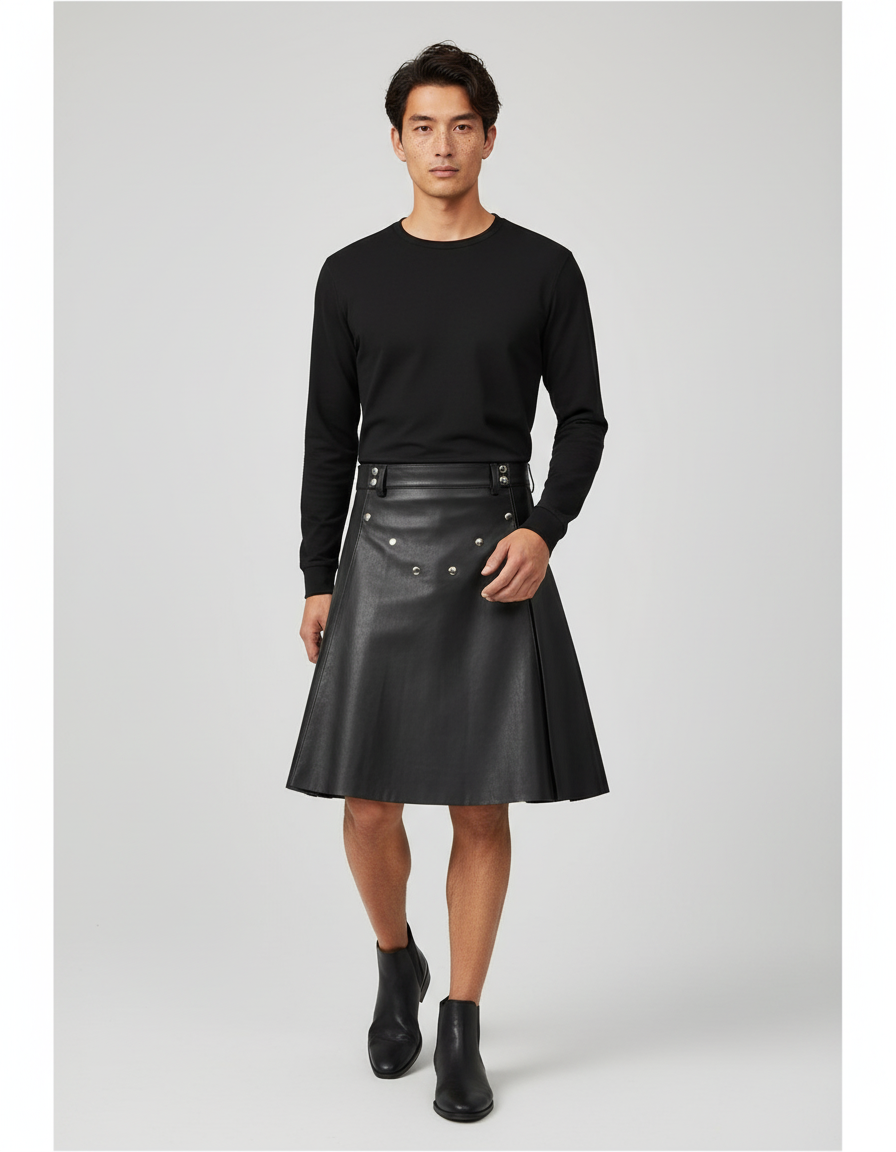 Jupe Homme Kilt Similicuir Chic