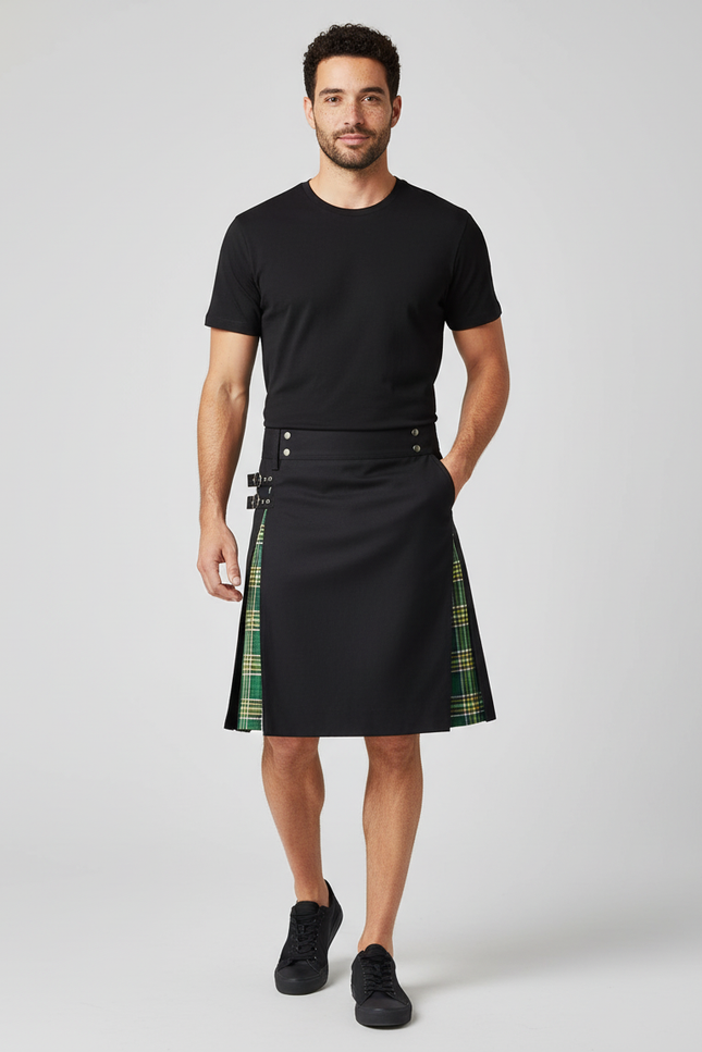 Jupe Homme Noire Carreaux Écossaise