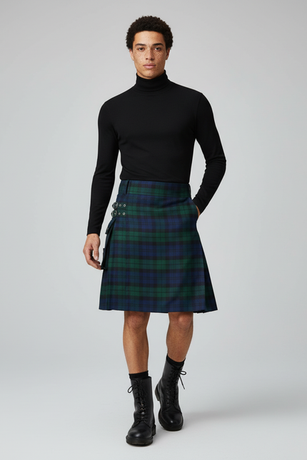 Jupe Homme Écossaise Courte Chic