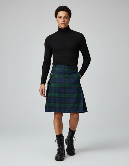 Jupe Homme Écossaise Courte Chic