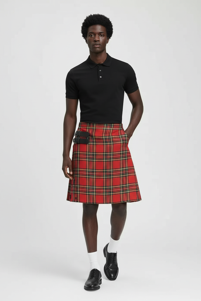 Jupe Homme Tartan Plissée Chic