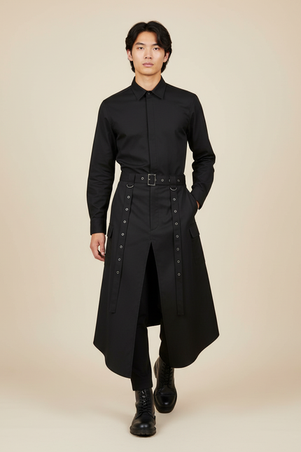 Jupe Homme Noire Gothique Élégante