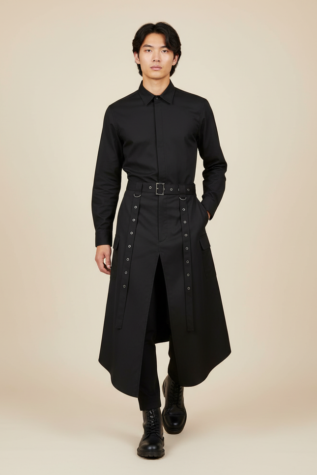 Jupe Homme Noire Gothique Élégante