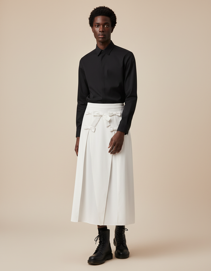 Jupe Homme Blanche À Nœuds Chic
