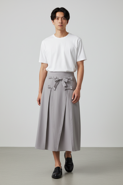 Jupe Homme Gris Fendue Décontractée