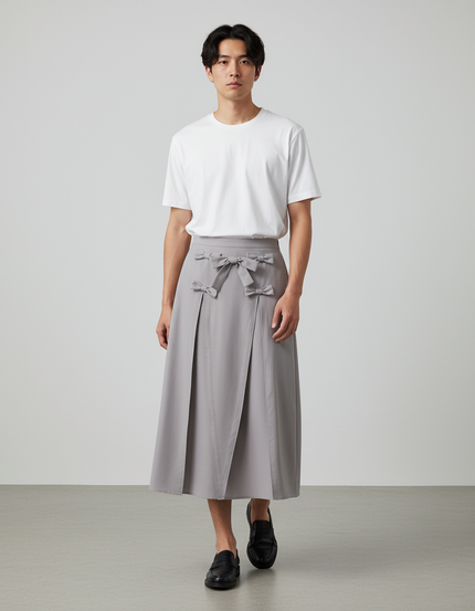 Jupe Homme Gris Fendue Décontractée