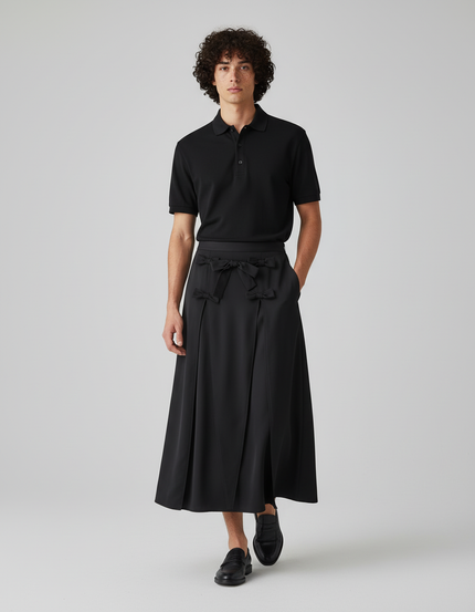Jupe Homme Noire À Nœuds Décontractée