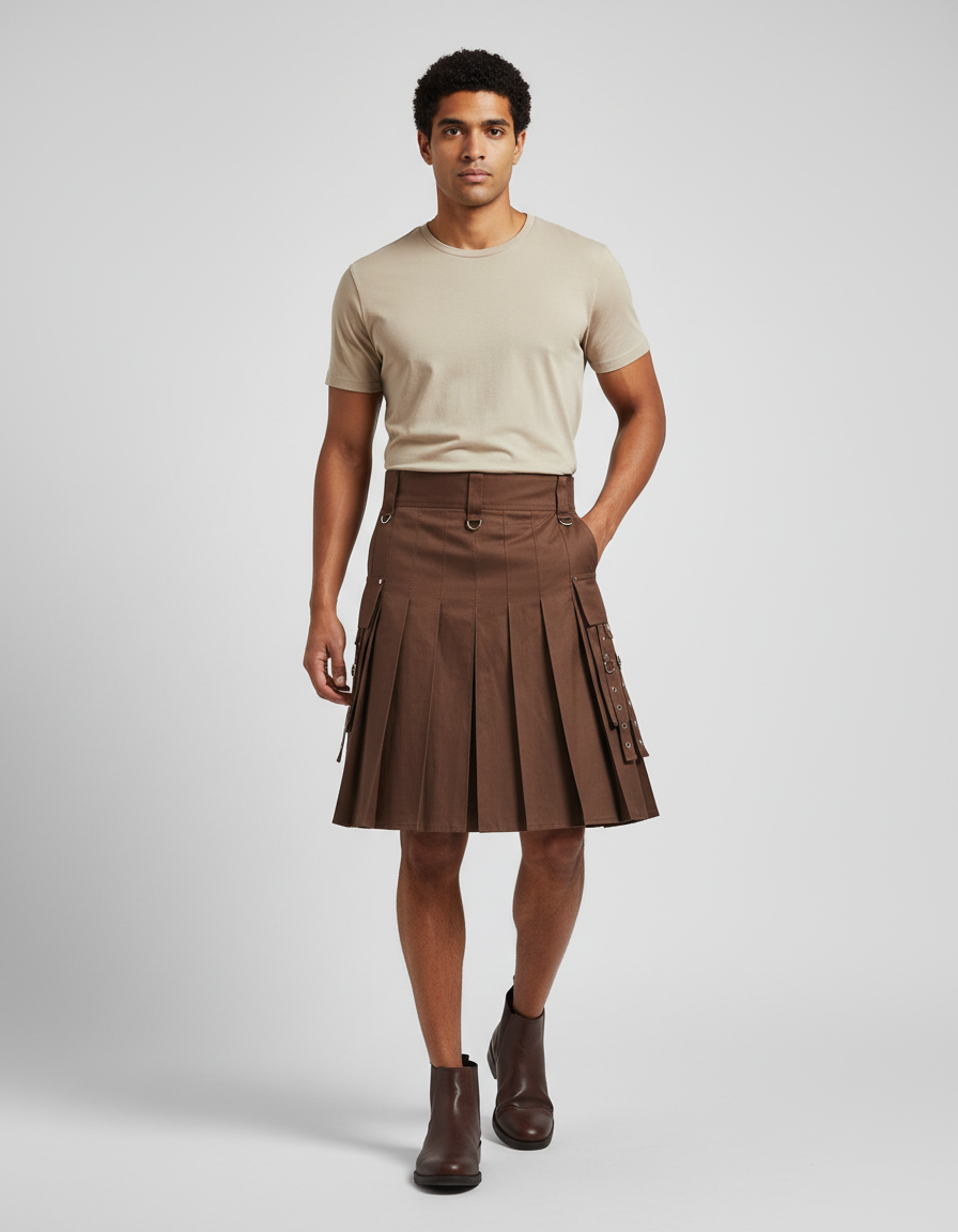 Jupe Homme Plissée Écossaise