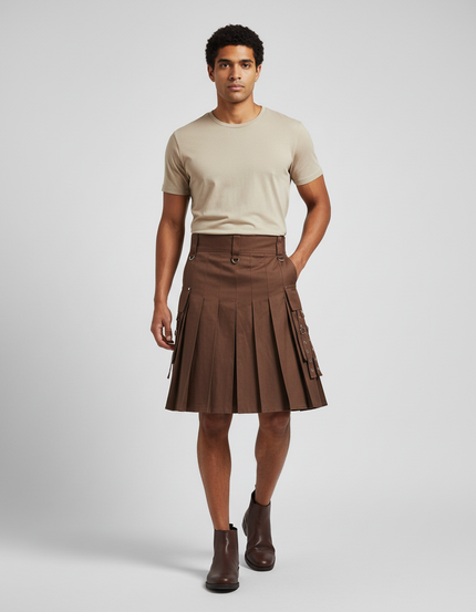 Jupe Homme Plissée Écossaise