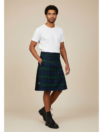 Jupe Homme Écossaise Plissée Décontractée Conviviale
