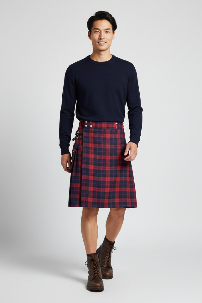 Jupe Homme Écossaise Plissée Traditionnelle Unique