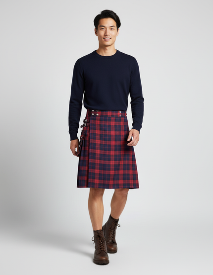Jupe Homme Écossaise Plissée Traditionnelle Unique