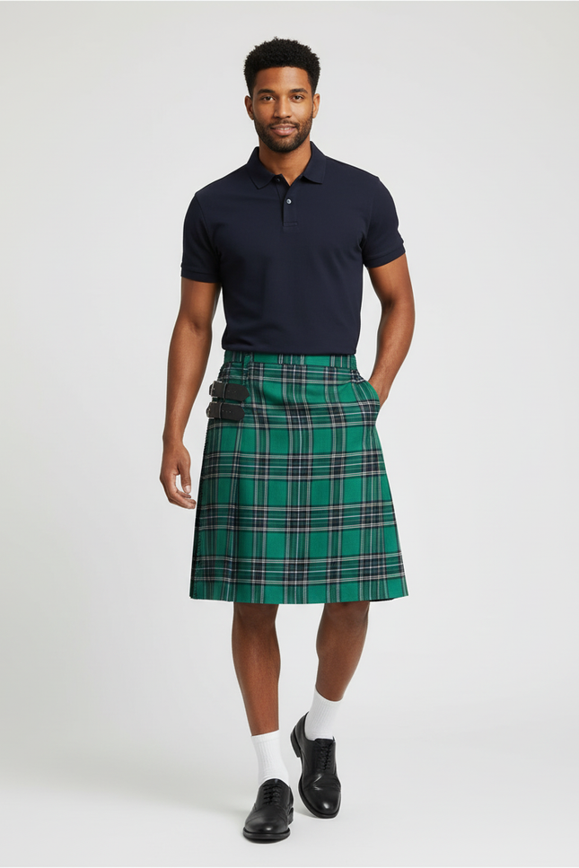 Jupe Homme Plissée Écossaise Décontractée Confortable