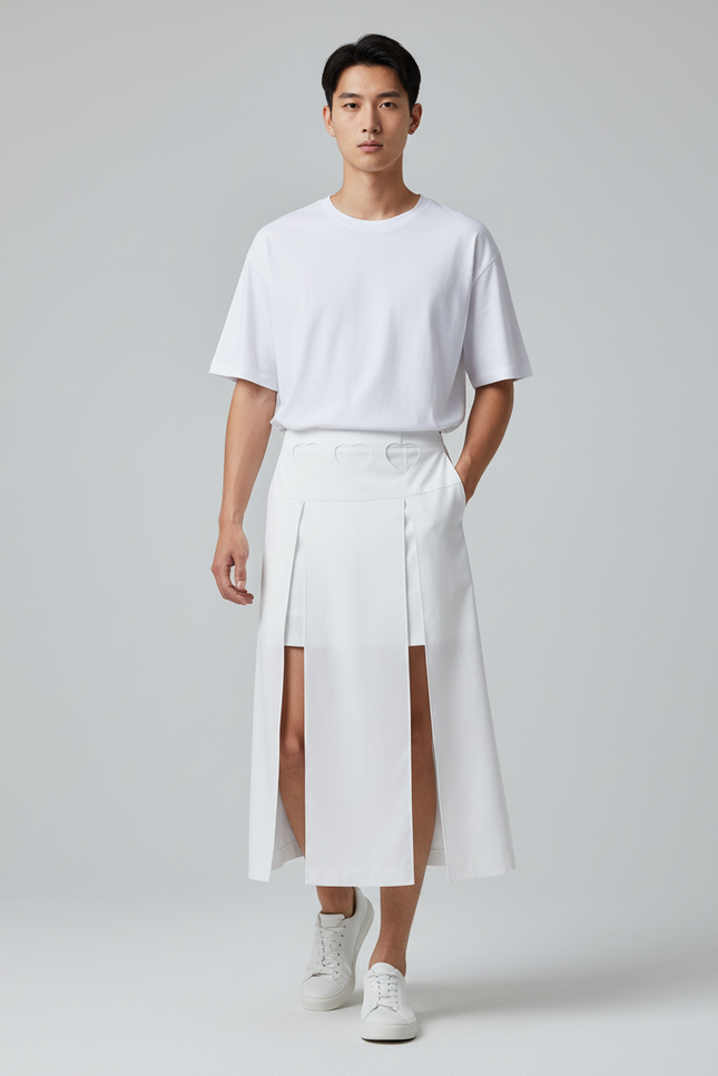 Jupe Homme Blanche Fendue Chic