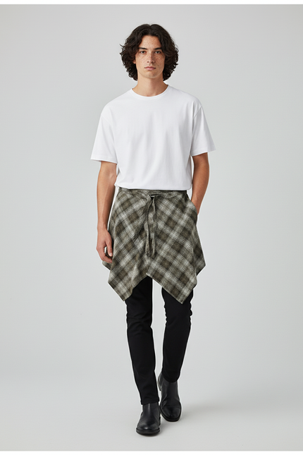 Jupe Homme Carreaux Asymétrique Décontractée Cool