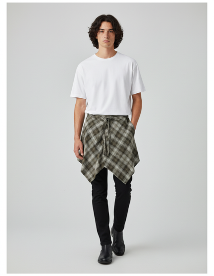 Jupe Homme Carreaux Asymétrique Décontractée Cool