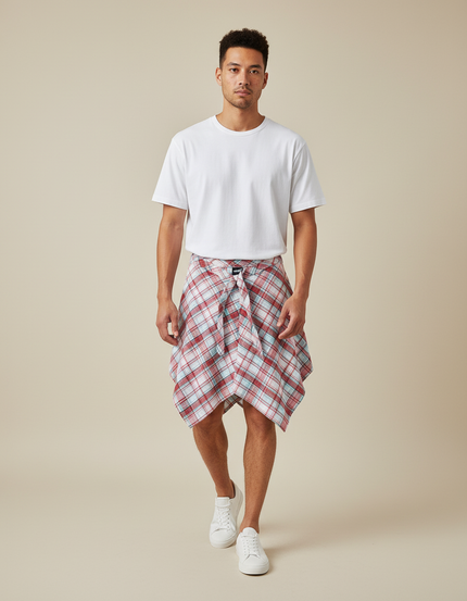 Jupe Homme Écossaise Irrégulière Décontractée