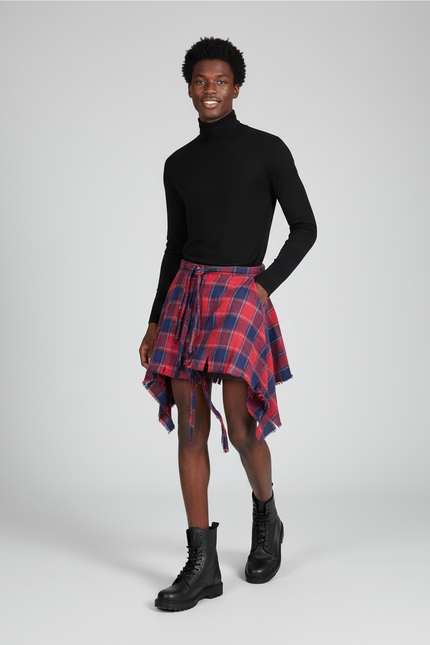 Jupe Homme Écossaise Irrégulière Hip Hop