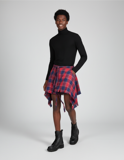 Jupe Homme Écossaise Irrégulière Hip Hop