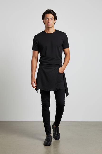 Jupe Homme Noire Portefeuille Chic