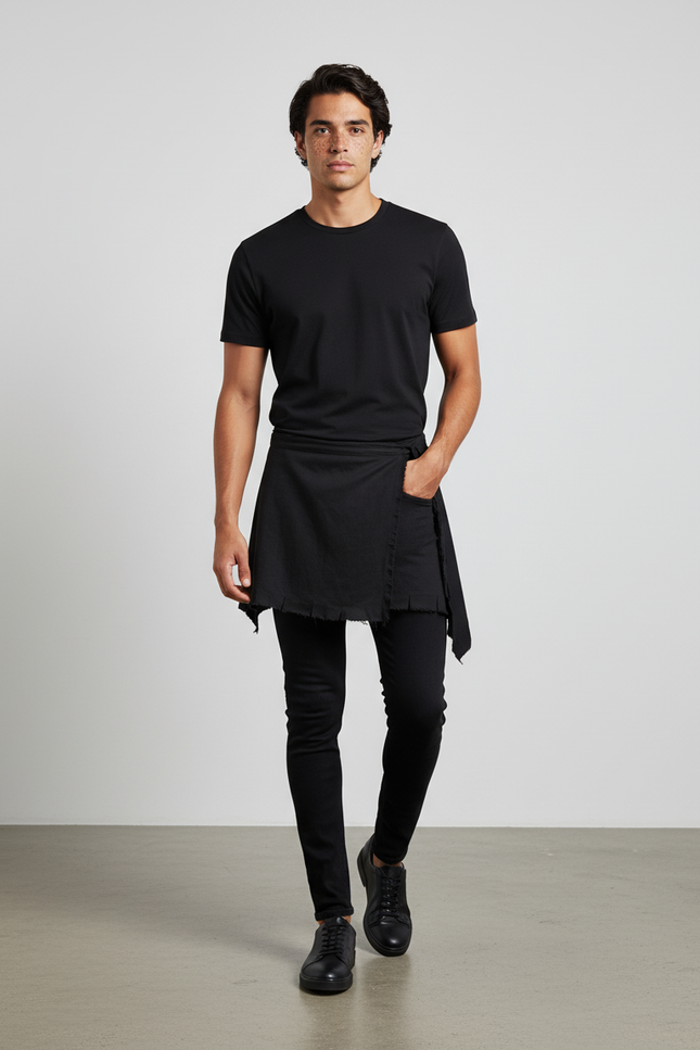 Jupe Homme Noire Portefeuille Chic