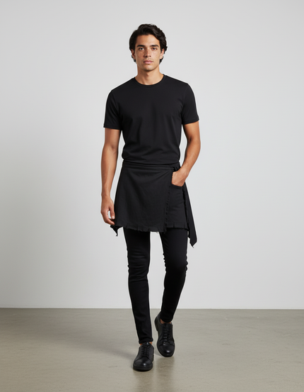 Jupe Homme Noire Portefeuille Chic