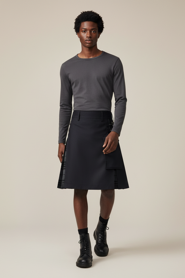 Jupe Homme Écossaise Plissée Chic Traditionnelle