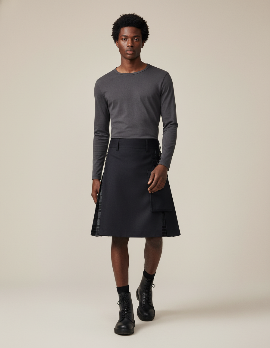 Jupe Homme Écossaise Plissée Chic Traditionnelle