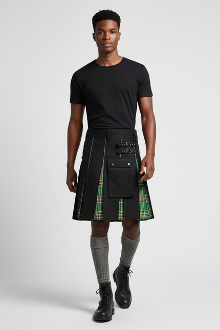 Jupe Homme Écossaise Plissée Chic Classique