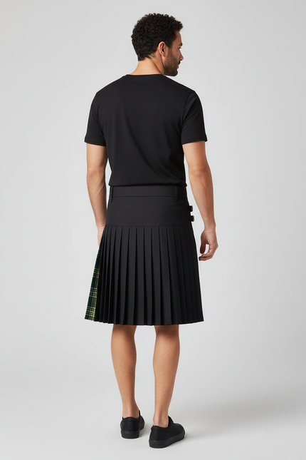 Jupe Homme Noire Carreaux Écossaise