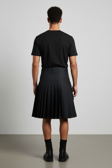 Jupe Homme Plissée Noire Et Verte