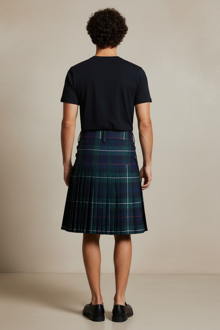 Jupe Homme Tartan Plissée Élégante