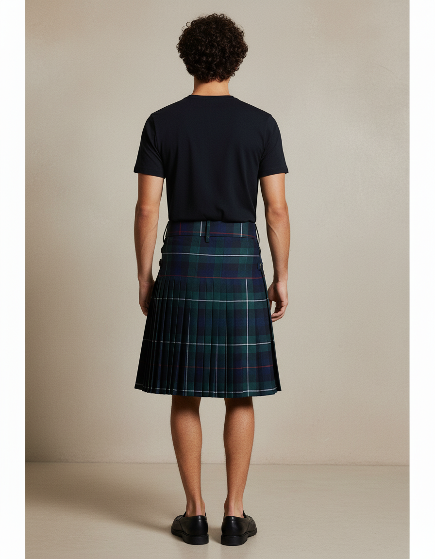 Jupe Homme Tartan Plissée Élégante