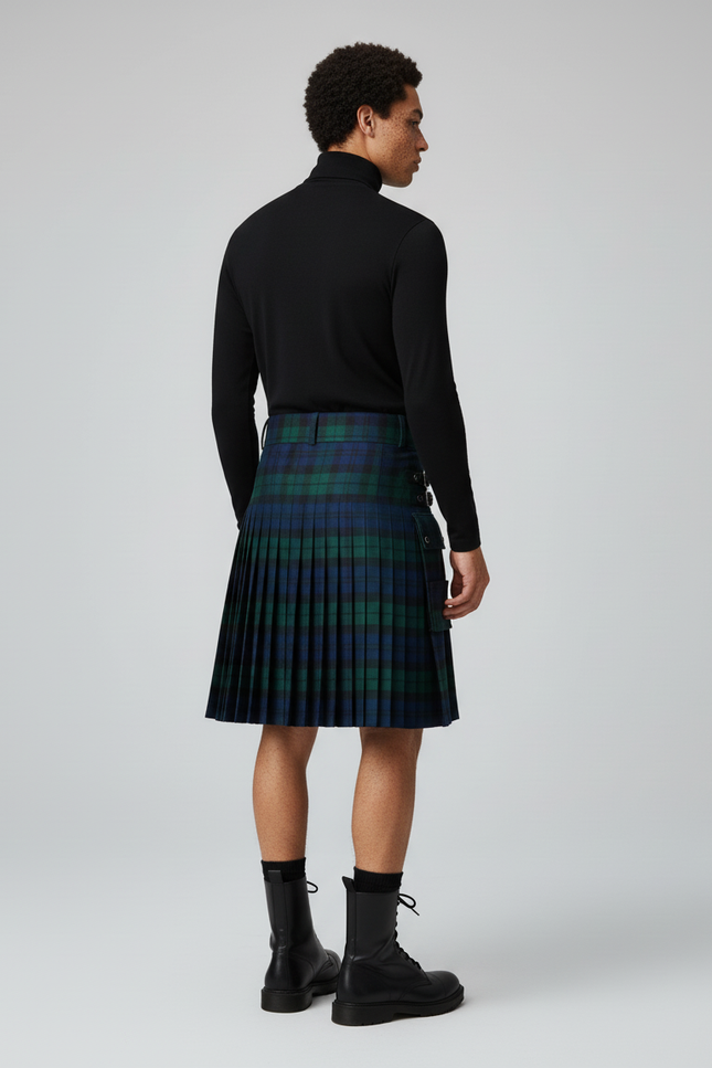 Jupe Homme Écossaise Courte Chic