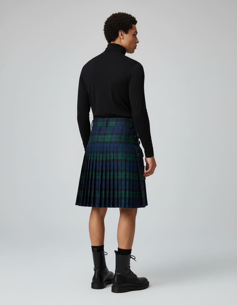 Jupe Homme Écossaise Courte Chic