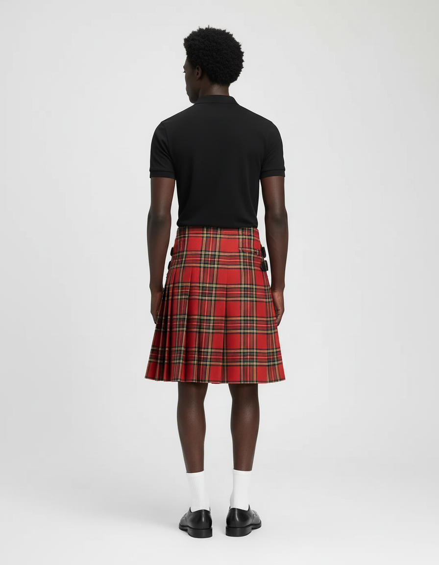 Jupe Homme Tartan Plissée Chic