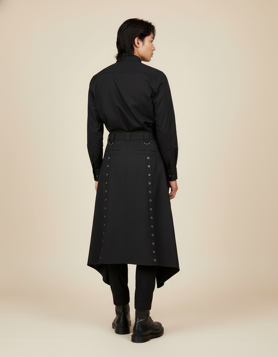 Jupe Homme Noire Gothique Élégante