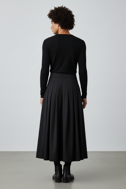 Jupe Homme Noire Plissée Élégante Raffinée