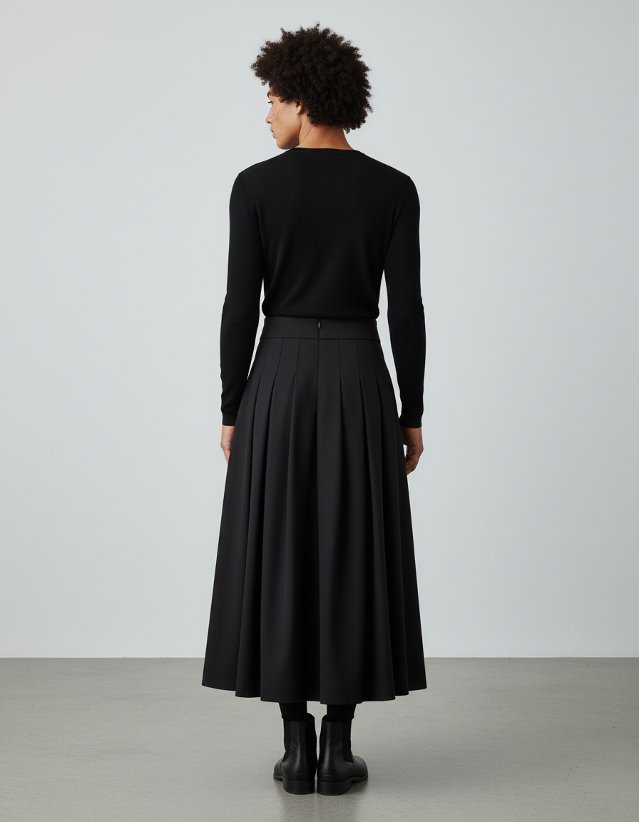 Jupe Homme Noire Plissée Élégante Raffinée