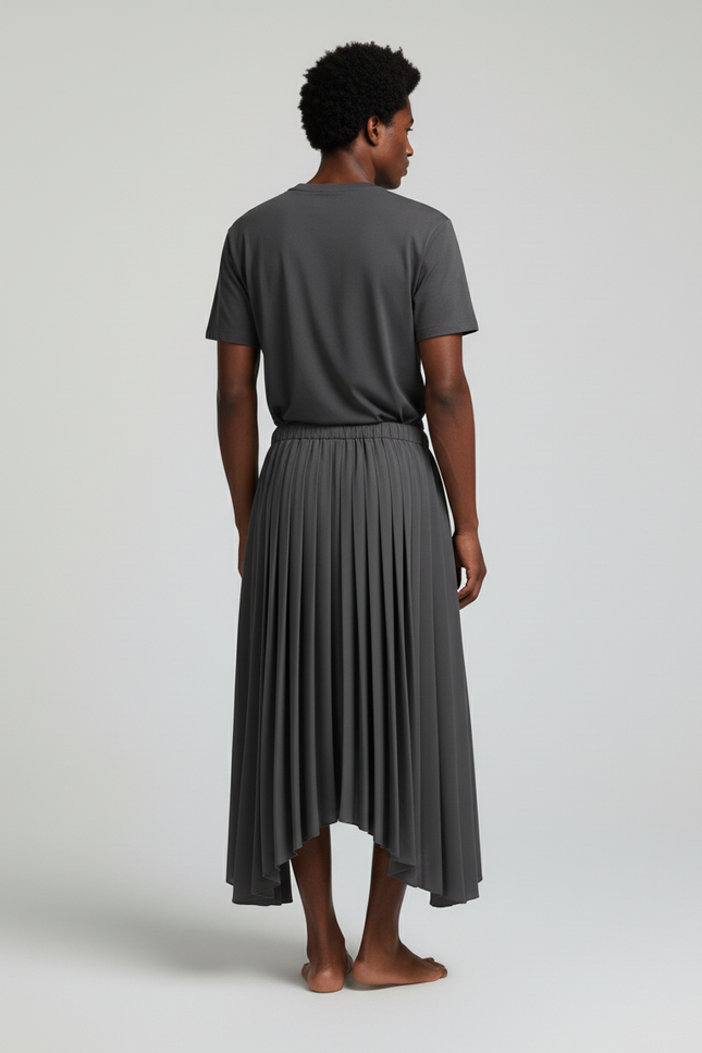 Jupe Homme Plissée Asymétrique Fluide Originale