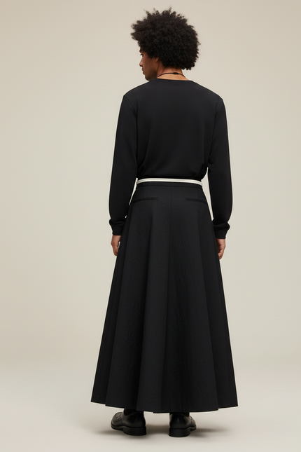 Jupe Homme Noire Ample Fluide Oversize