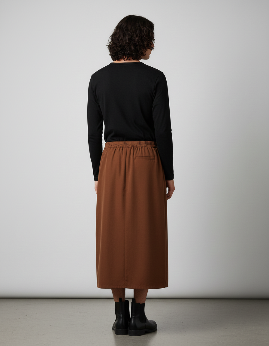 Jupe Homme Marron Irrégulière Décontractée