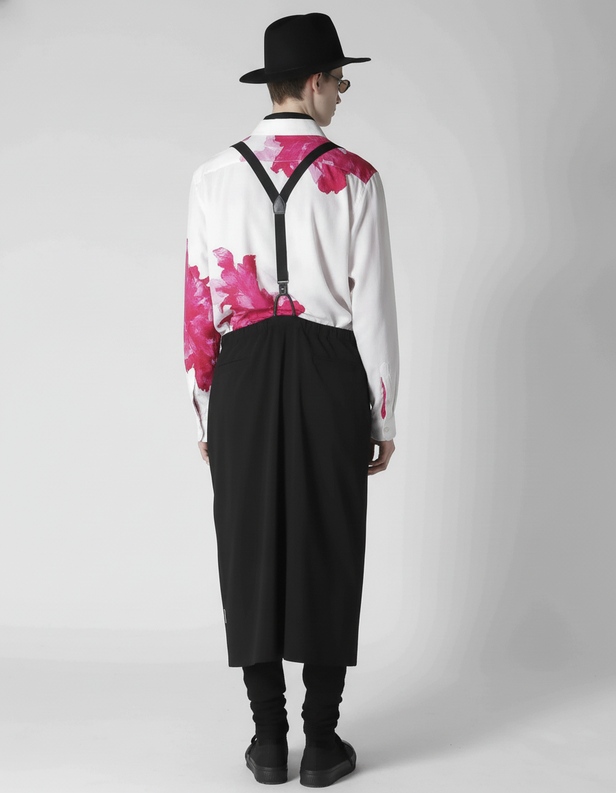 Jupe Homme Noire À Bretelles Décontractée