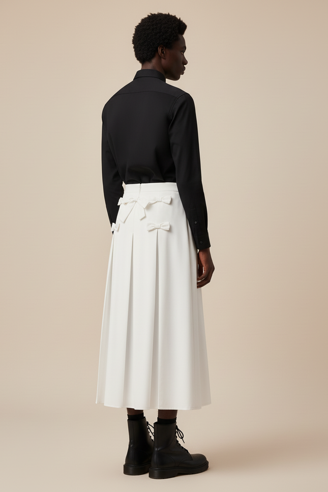 Jupe Homme Blanche À Nœuds Chic