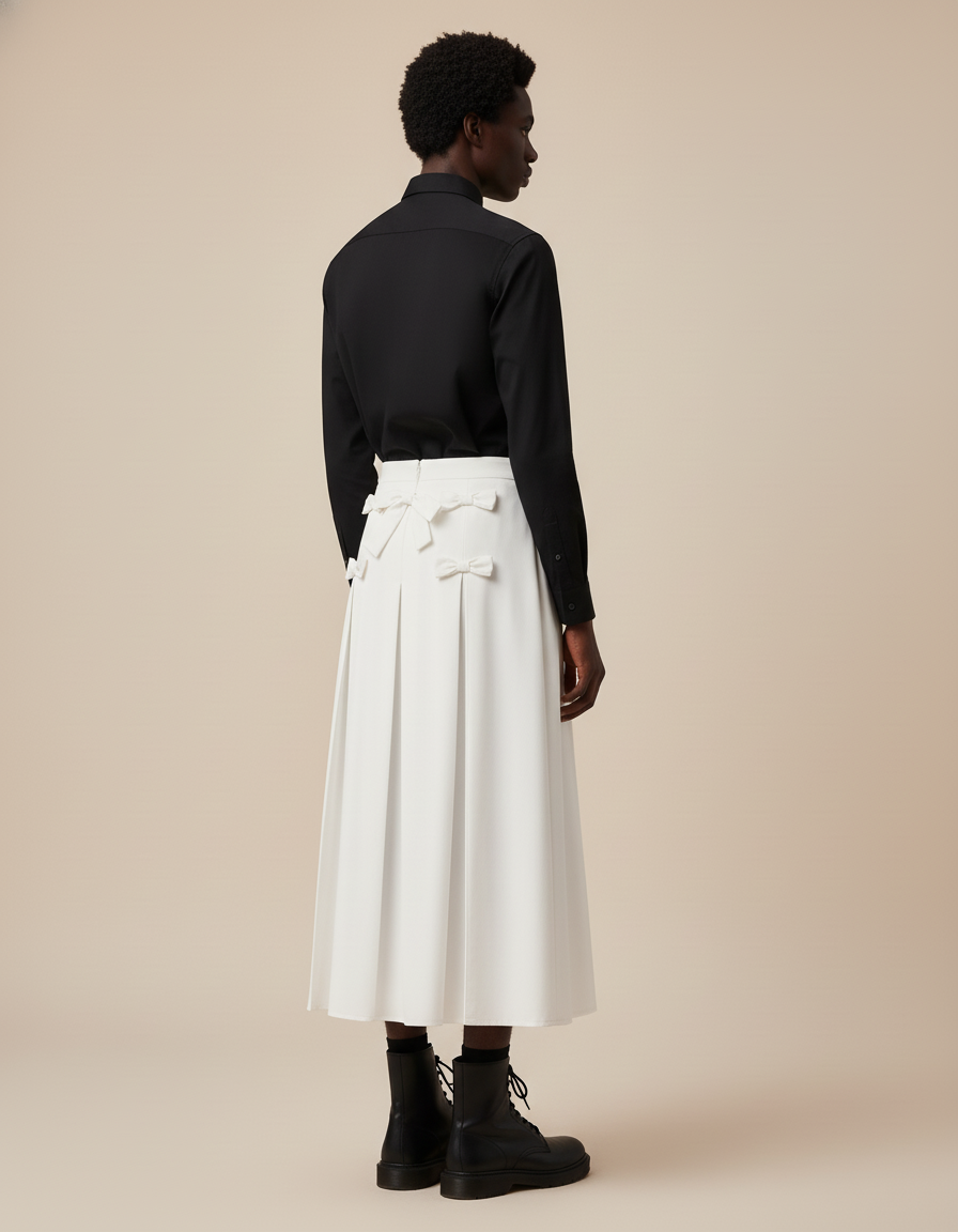 Jupe Homme Blanche À Nœuds Chic