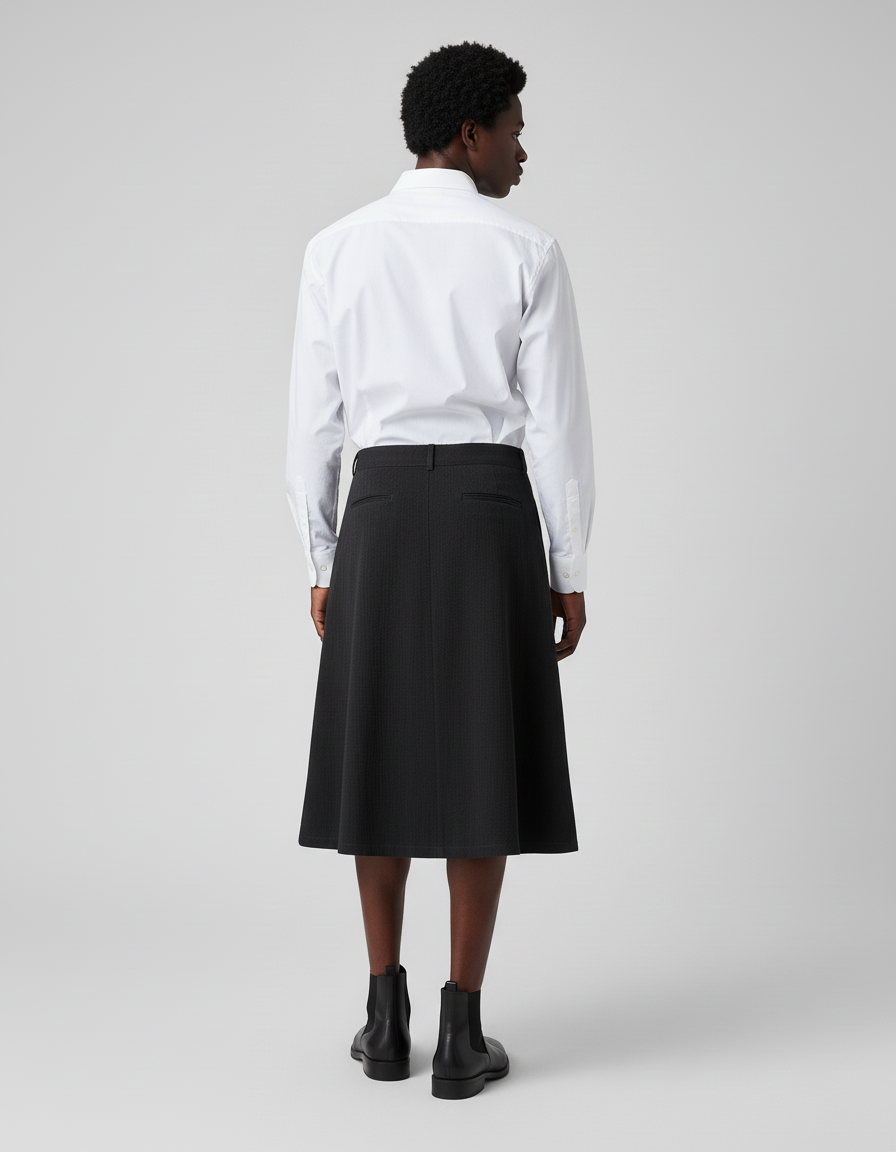 Jupe Homme Zippée Évasée Décontractée