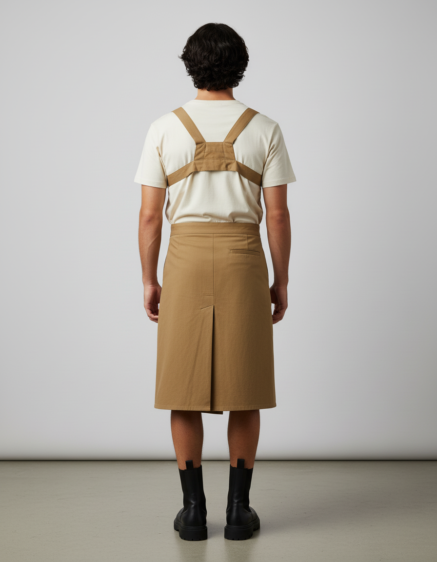 Jupe Homme Beige Harnais Décontractée